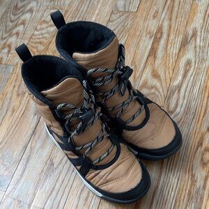 Sorel Kids Tan and Black Winter Boots